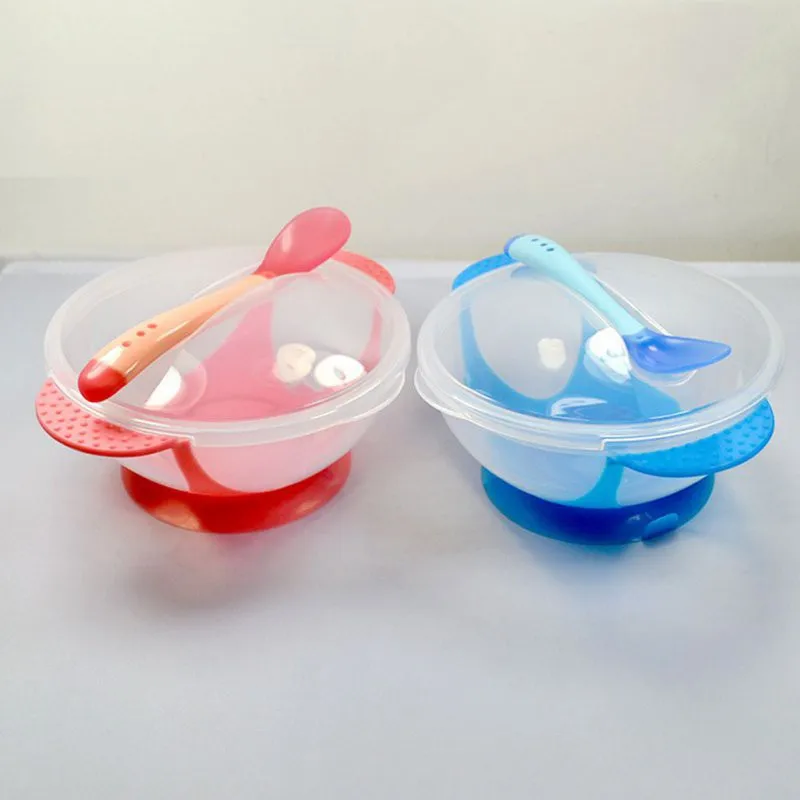 

Baby Suction Training Bowl Children's Tableware Set With Spoon Learning Dishes Toddler Feeding Set Baby Dinnerware Set