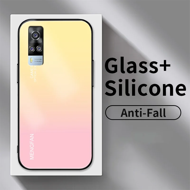 

Light -colored Gradient Case for vivo Y51 2020 Y51A Y31 Y53S Y33 Y55 Y55S Y66 Y67 Y69 Y71 Y72 Y75 V5 Lite iQOO Z3 Tempered Glass
