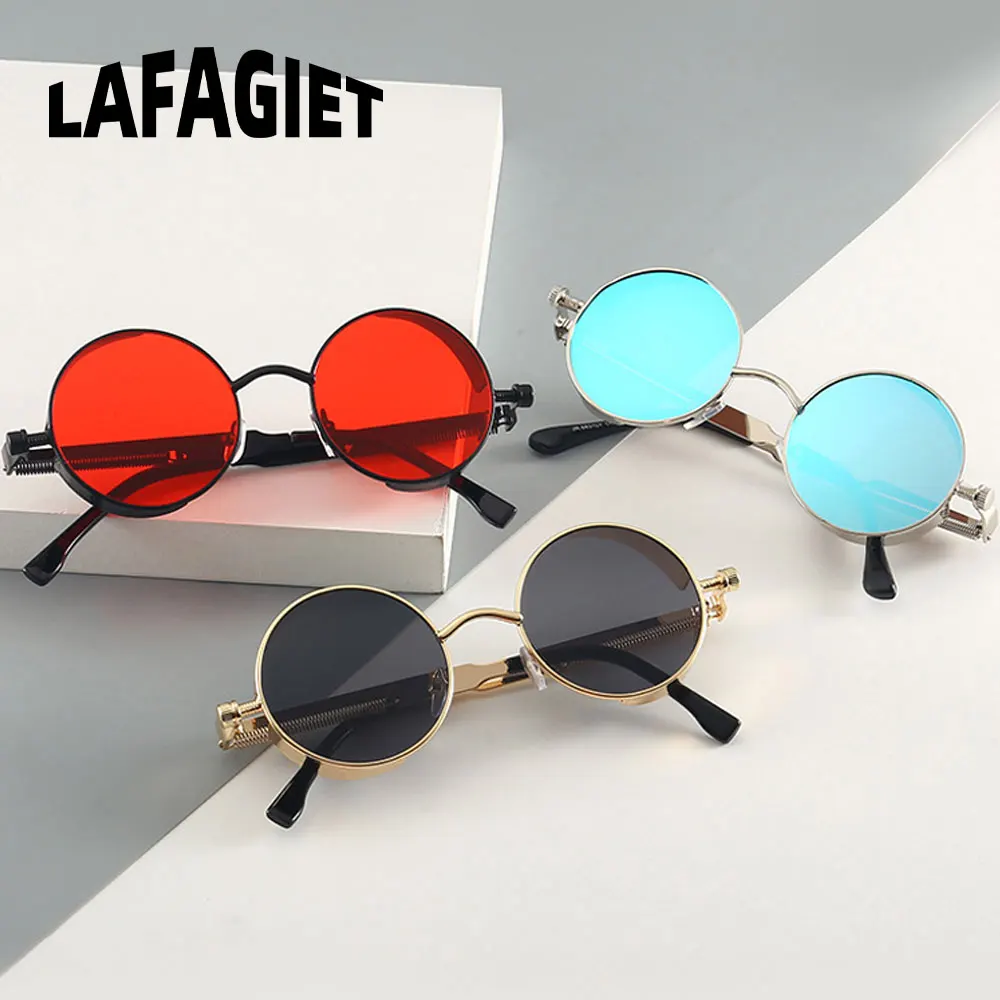 Модные металлические солнцезащитные очки в стиле стимпанк винтажный брендовый