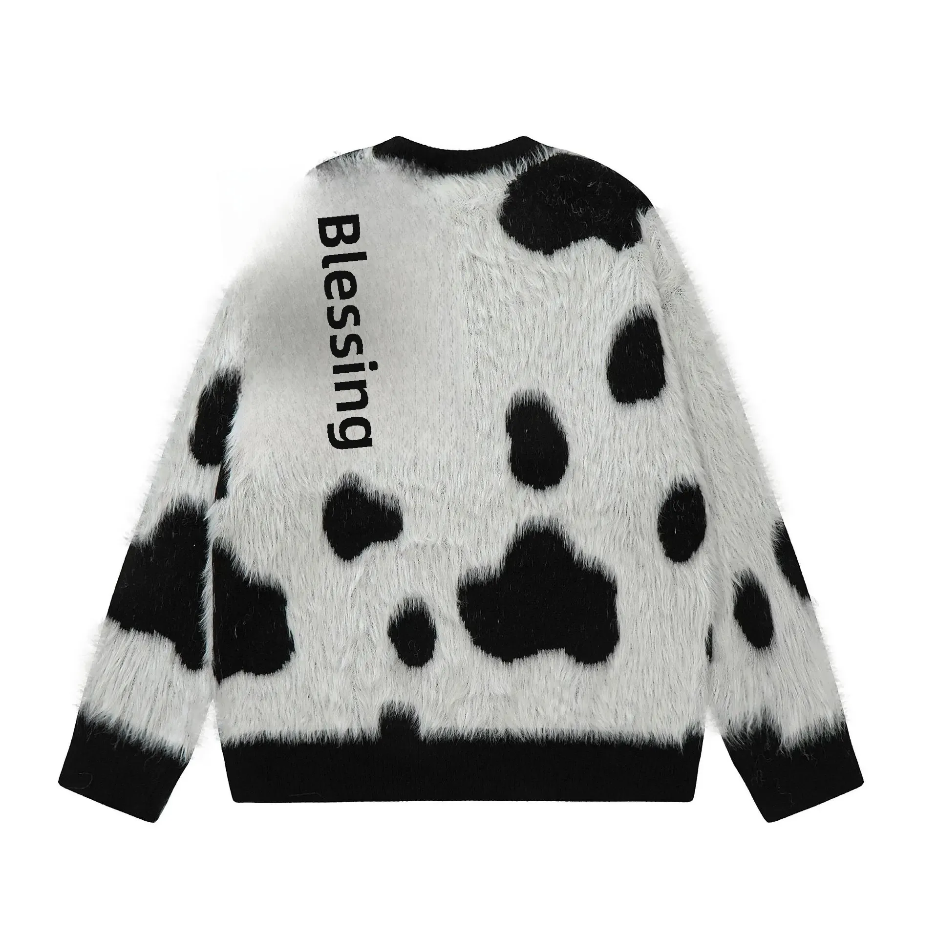 Цветная блокировка мужской и женский свитер в американском стиле уличный модный