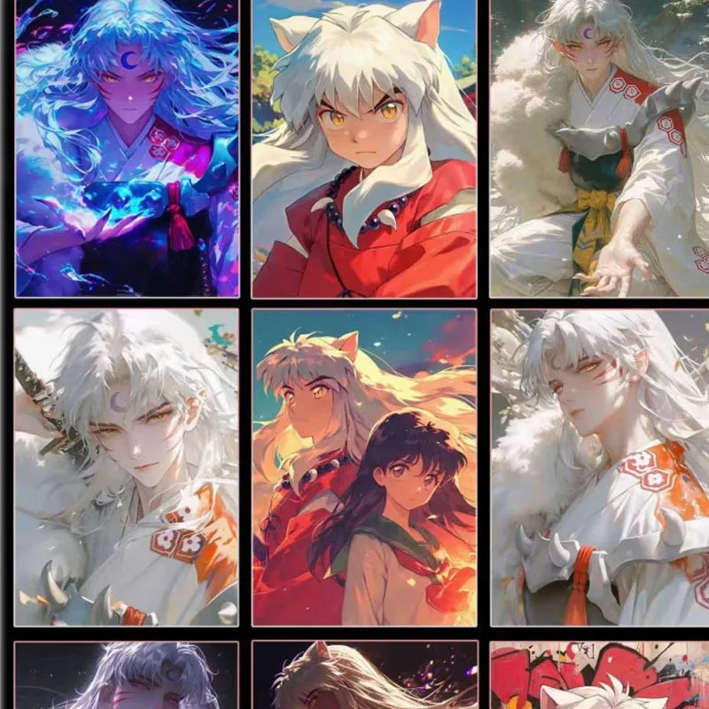 Оптовая продажа коллекция Sesshomaru и InuYasha лазерная карта YJWC B5 сломанные стеклянные