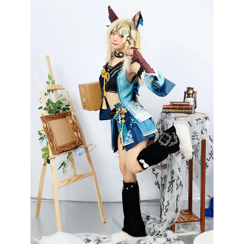 Костюм для косплея Genshinimpact Kirara rode play комикс с платьем на Хеллоуин вечерние