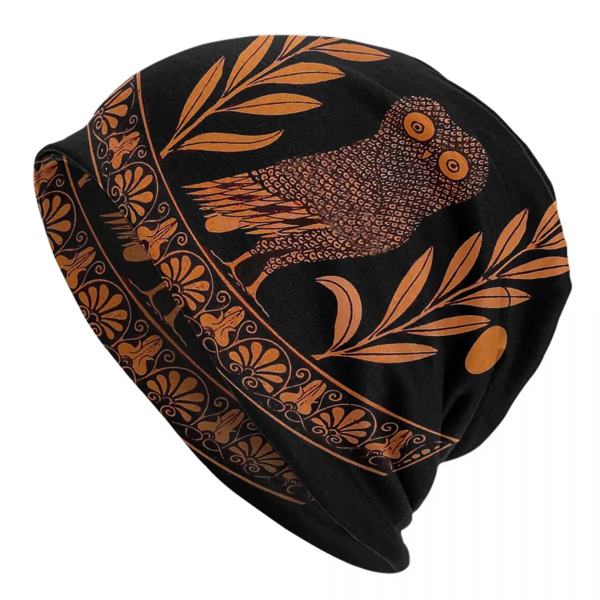 

Ancient Greek Mythology Outdoor Hats Attic Red Figure Kalpis Owl Athena Olive Thin Hat Bonnet Special Skullies Beanies Caps