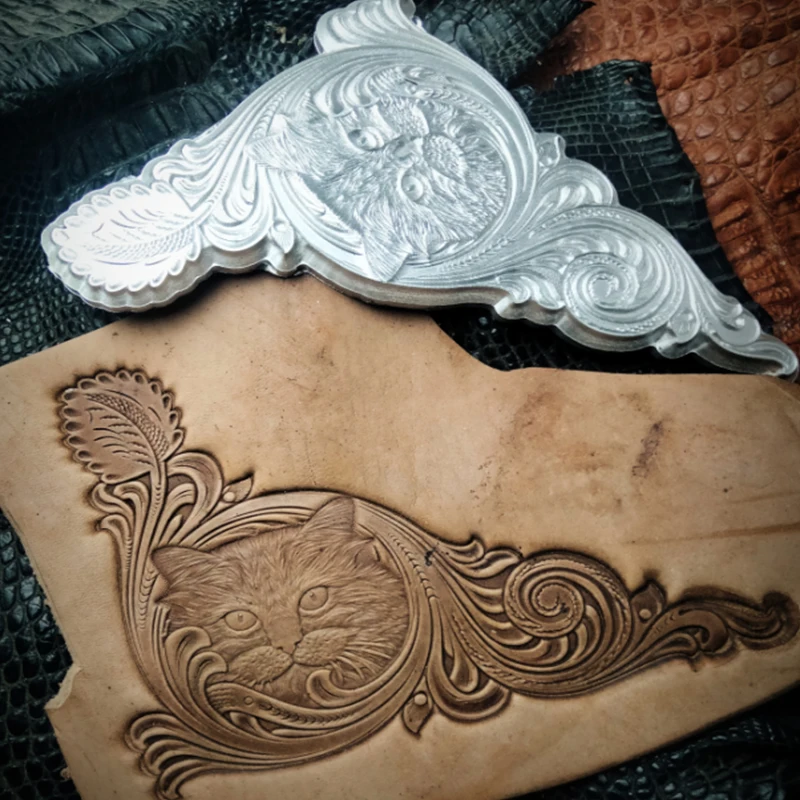 

Кошачья лошадь в арабиеске, цветочный дизайн династии Тан, ручная работа, инструменты для работы с кожей, штампы, инструменты для резьбы по к...