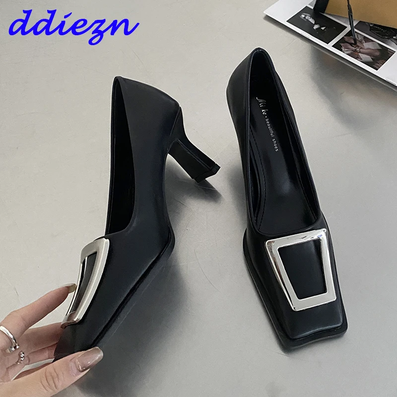 

Туфли-лодочки женские на высоком каблуке, с квадратным носком