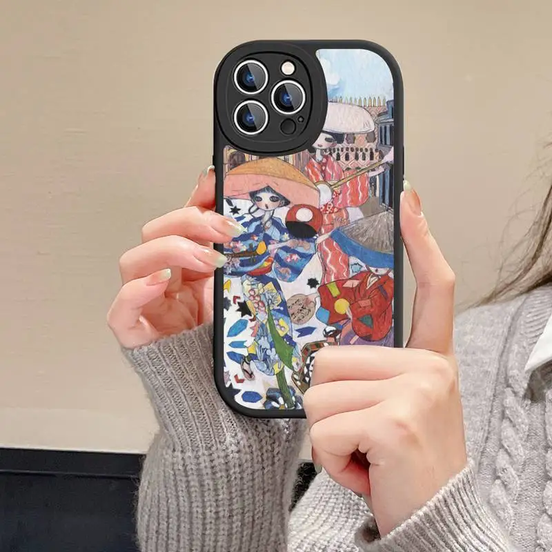 Aya Takano Phone Case Hard Leather For iPhone 14 13 12 Mini 11 14 Pro Max Xs X Xr 7 8 Plus