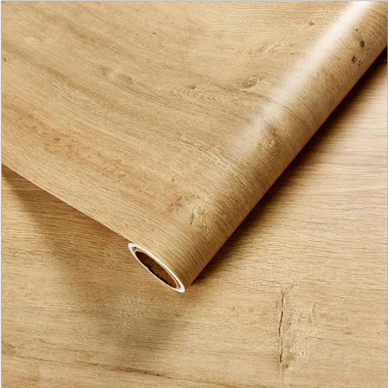

3D Wood Grain Self-Adhesive Wallpaper Pvc Waterproof For Decorative Closet Kitchen Bedroom Closet Furniture Stickers To Renovate