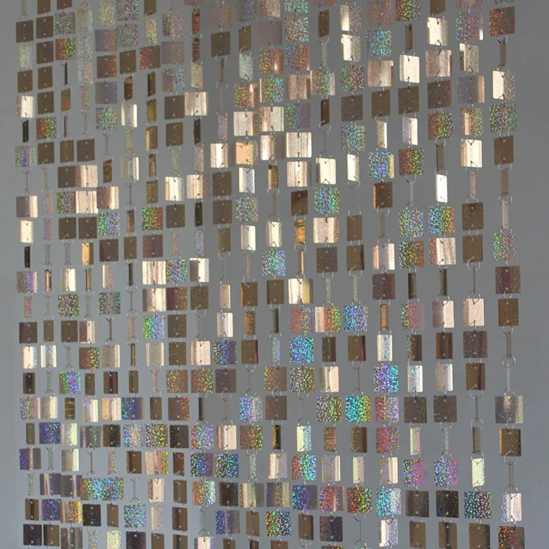 

New Style Fashion Home Partition Decoration Supplies DIY Laser Sequin Colored Door Curtains Wedding Party Hanging Ornaments
