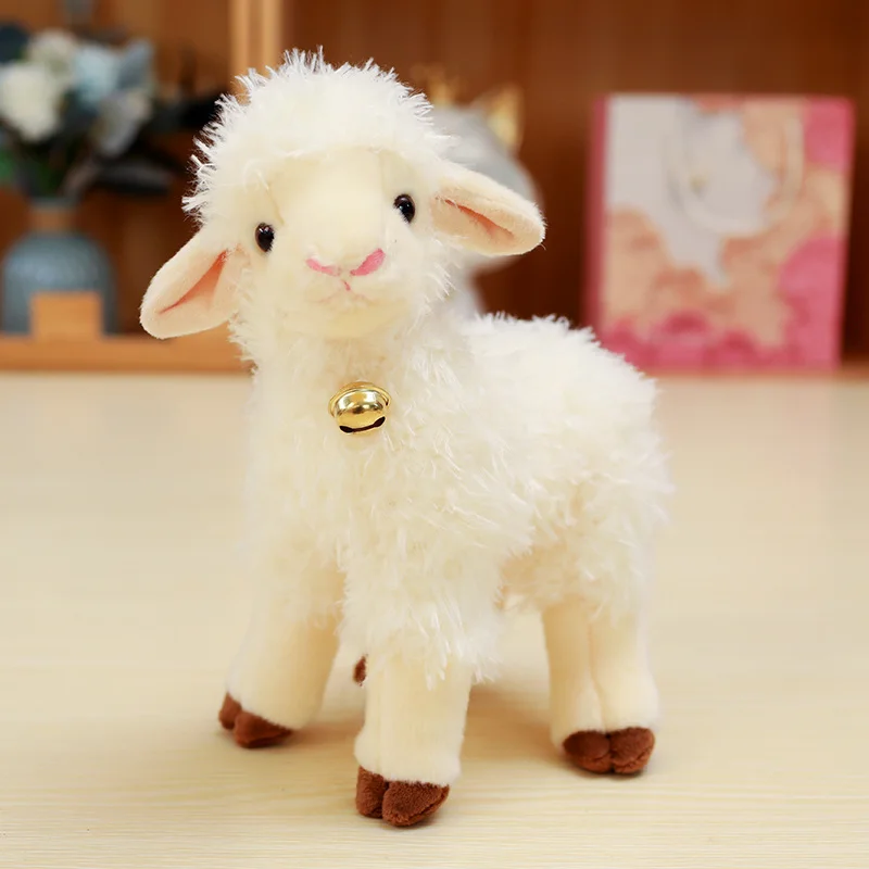 

Kawaii Realistic Sheep Stuffed Animals Plush Toy Cute Fluffy Lamb Plushies Cuddle Gift for Baby Kids Girls Birthday Xmas Decor