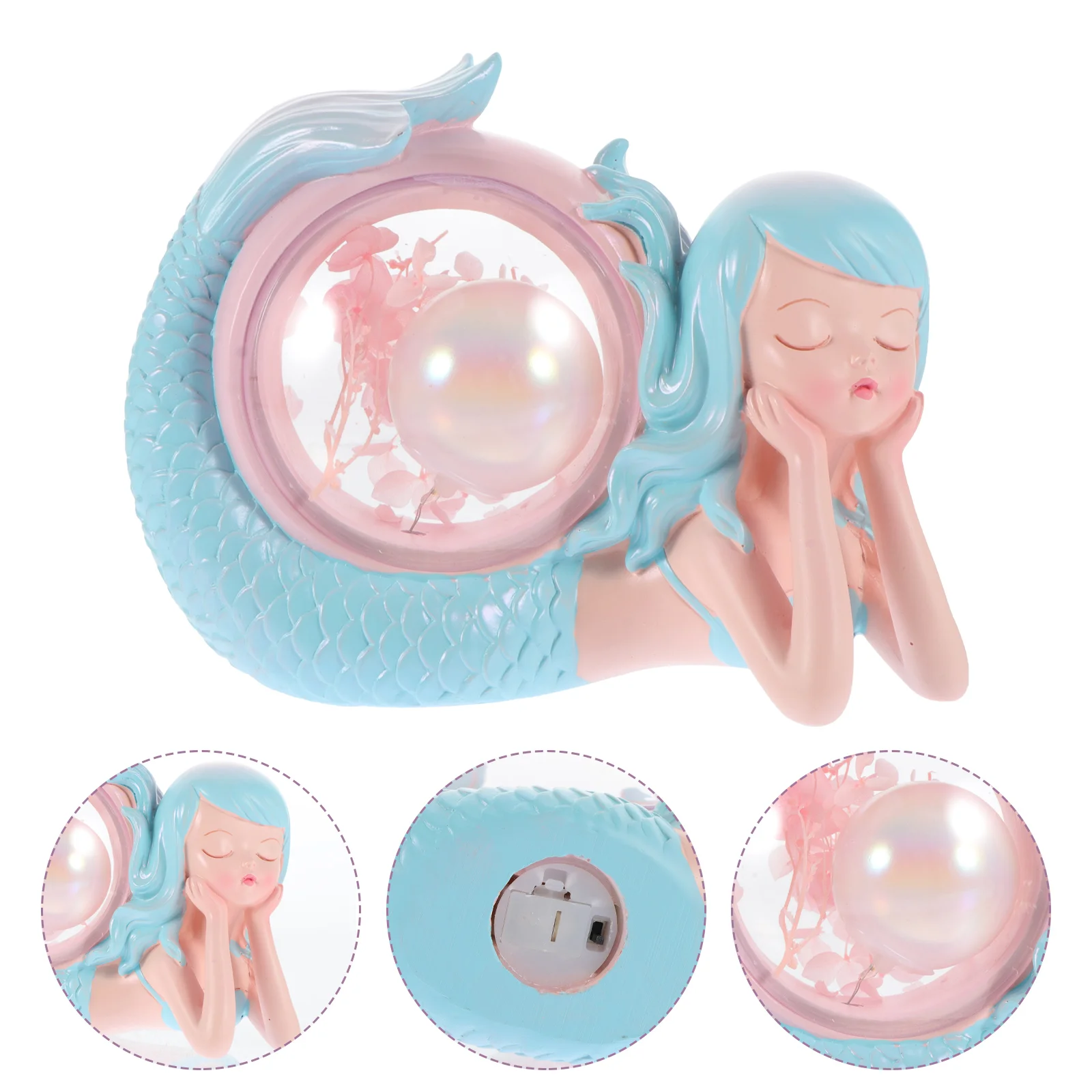 

Lovely Night Lamp Decor Mermaid Modelling Night Lamp Chic Bedside Lamp Ornament