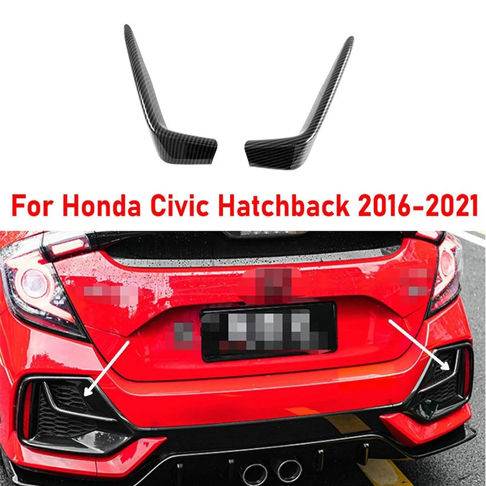 

Hot Sale Car Accessories Rear Fog Lamp Light Strip Trim Carbon Fiber For Honda Civic Hatchback 2016-2021