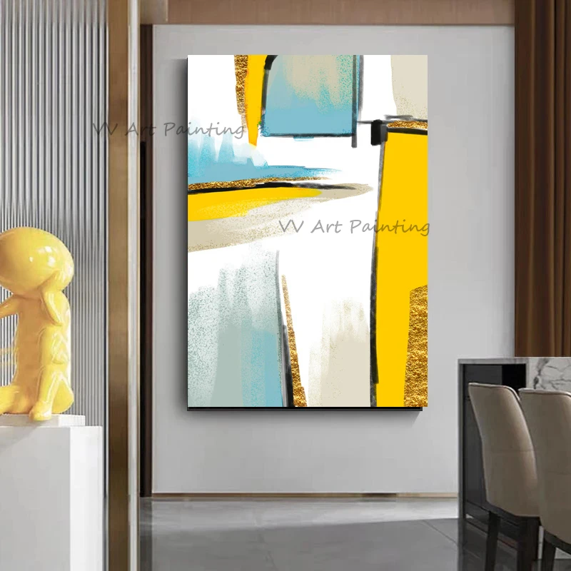 

The Hand-painted Modern Palette Oil Painting On Canvas Abstract Oil Painting Mural Arts for Living Room Decor Geometry Graph