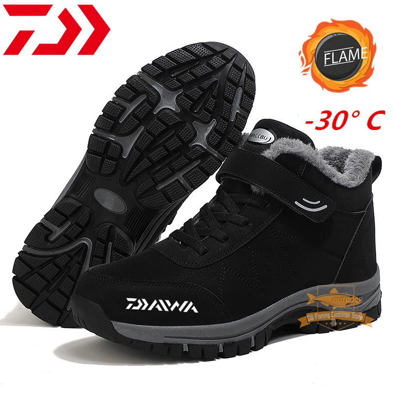 

Daiwa Fishing Shoes Winter Men's Waterproof Thickened Plus Velvet Warm Fashion Sneakers Outdoor Sport Anti-skid Hiking Shoes