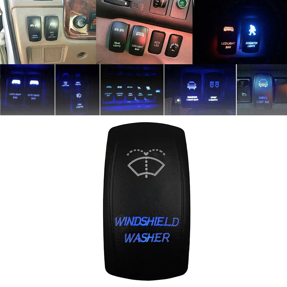 

1 шт. клавишный переключатель, мойка лобового стекла, светодиодный для автомобиля, лодки, STSP 5P, мгновенный вкл./ВЫКЛ., пластиковые элементы уп...