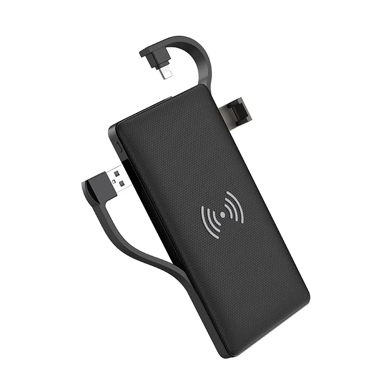 Внешний аккумулятор 10000mAh 1USB 3 0A PD 18W плюс QC3 0 с кабелем Lightning беспров зарядкой Hoco S10 |