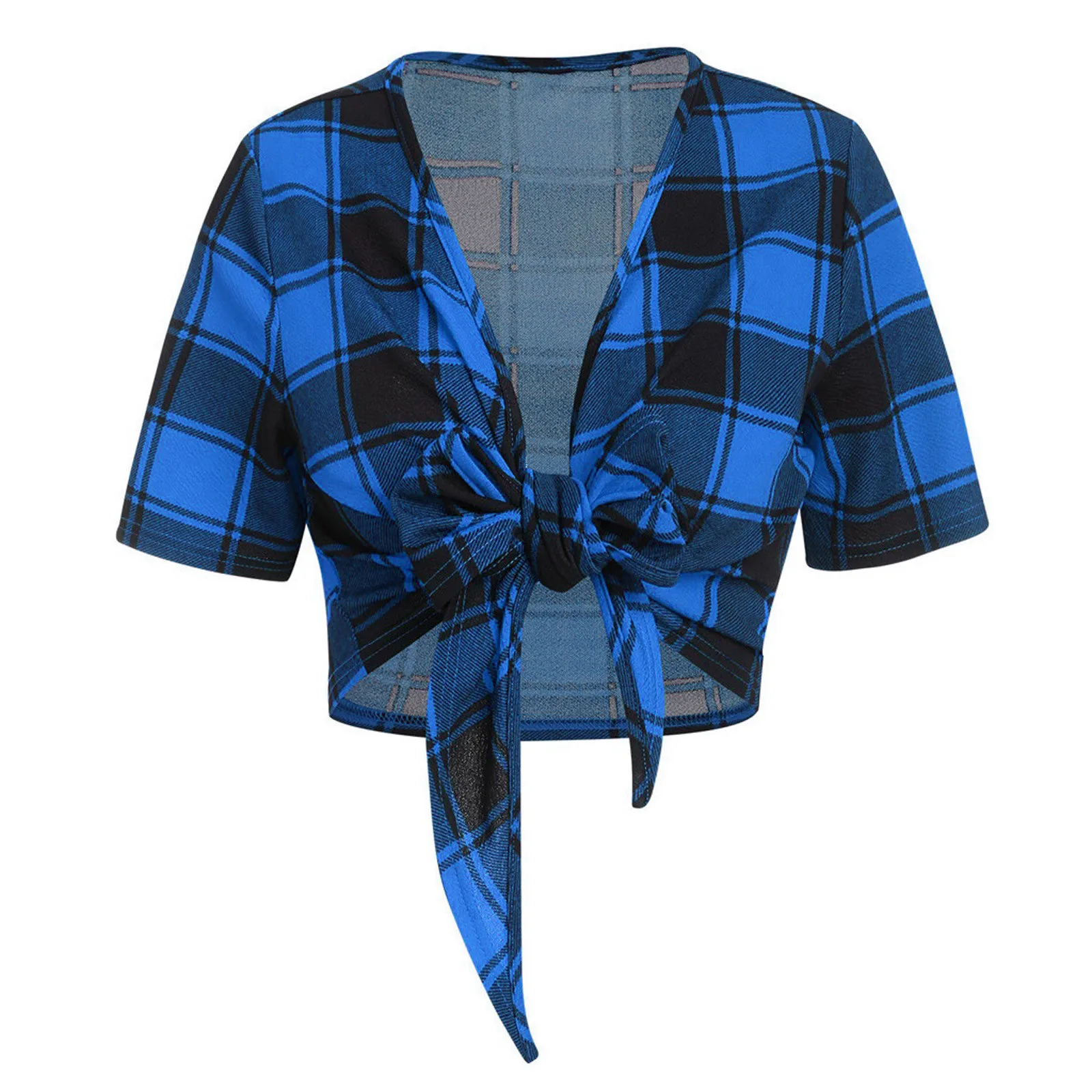 

Women Fashion Short Sleeve Plaid Bow Knot Bandage T Shirt Veterans Day Long Sleeve Shirts for Women Spandex Long Sleeve T Shirt