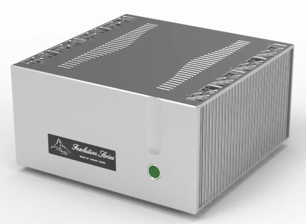 Новый серебристый полностью алюминиевый корпус усилителя мощности FM711MK2