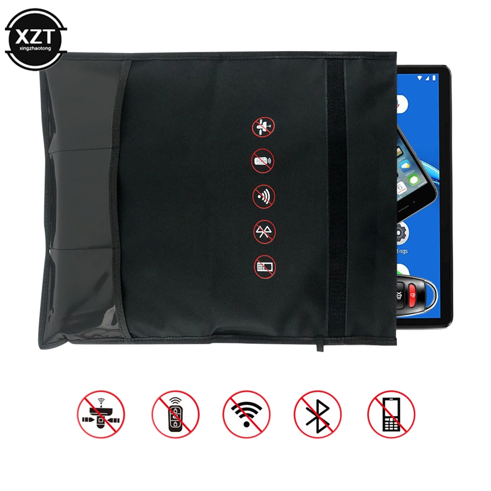 

S/L Signal Blocking Bag Mobile Phone Anti-radiation Signal Shielding Bag Faraday Cage Car Key Radiation Protection Storage Bag
