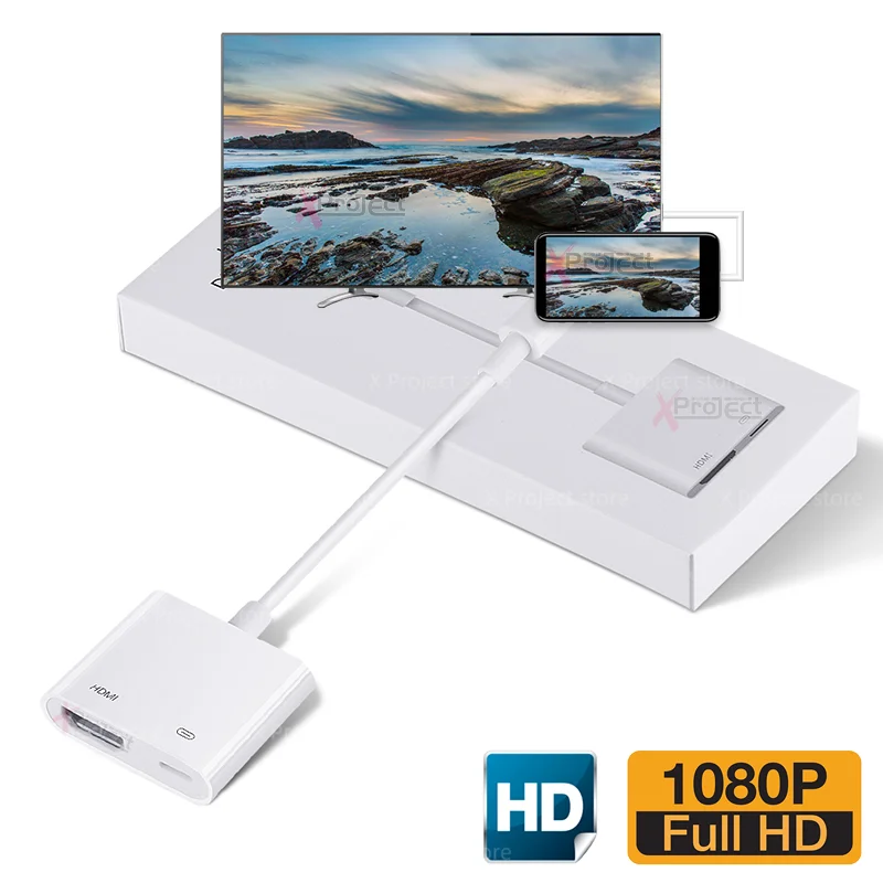 

Адаптер Lightning/HDMI, 1080P, для iPhone 13/12/XR/iPad