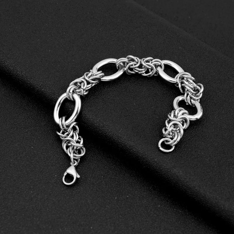 2022 Fashion Jewelry Handmade Stainless Steel Bracelet For Men Unique Unisex Bracelets Hip-Hop Punk Trend Bangles