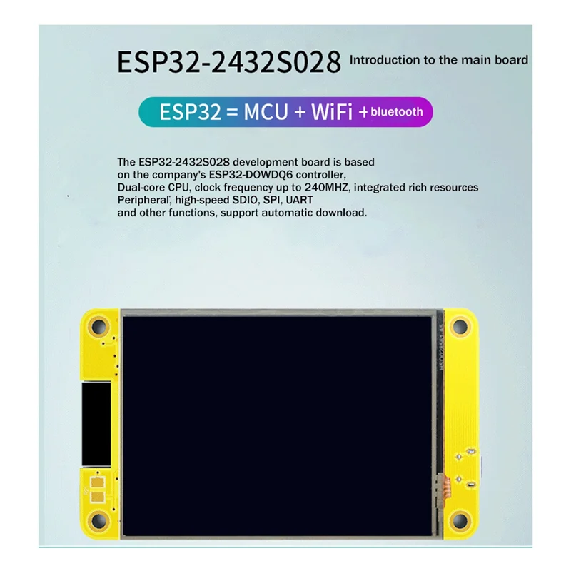 ESP32 WiFi Bluetooth Макетная плата 2 8 дюйма 240X320 Смарт-экран TFT-модуль LVGL Сенсорный экран