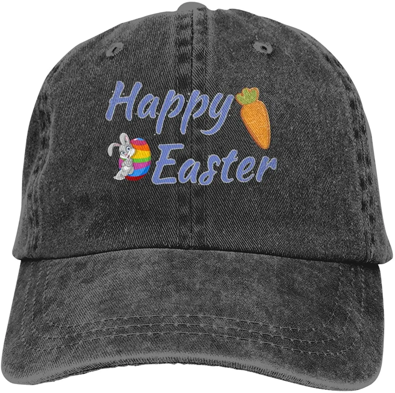 

Cowboy Dad Hat Cute Happy Easter Baseball Hats for Men Cotton Washed Running Caps Unisex Hip-Hop Cap Casquette