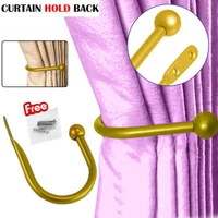 window curtain hooks u shaped round wall magnetic decoration hanger home suppliers metal curtain holder tieback accessories