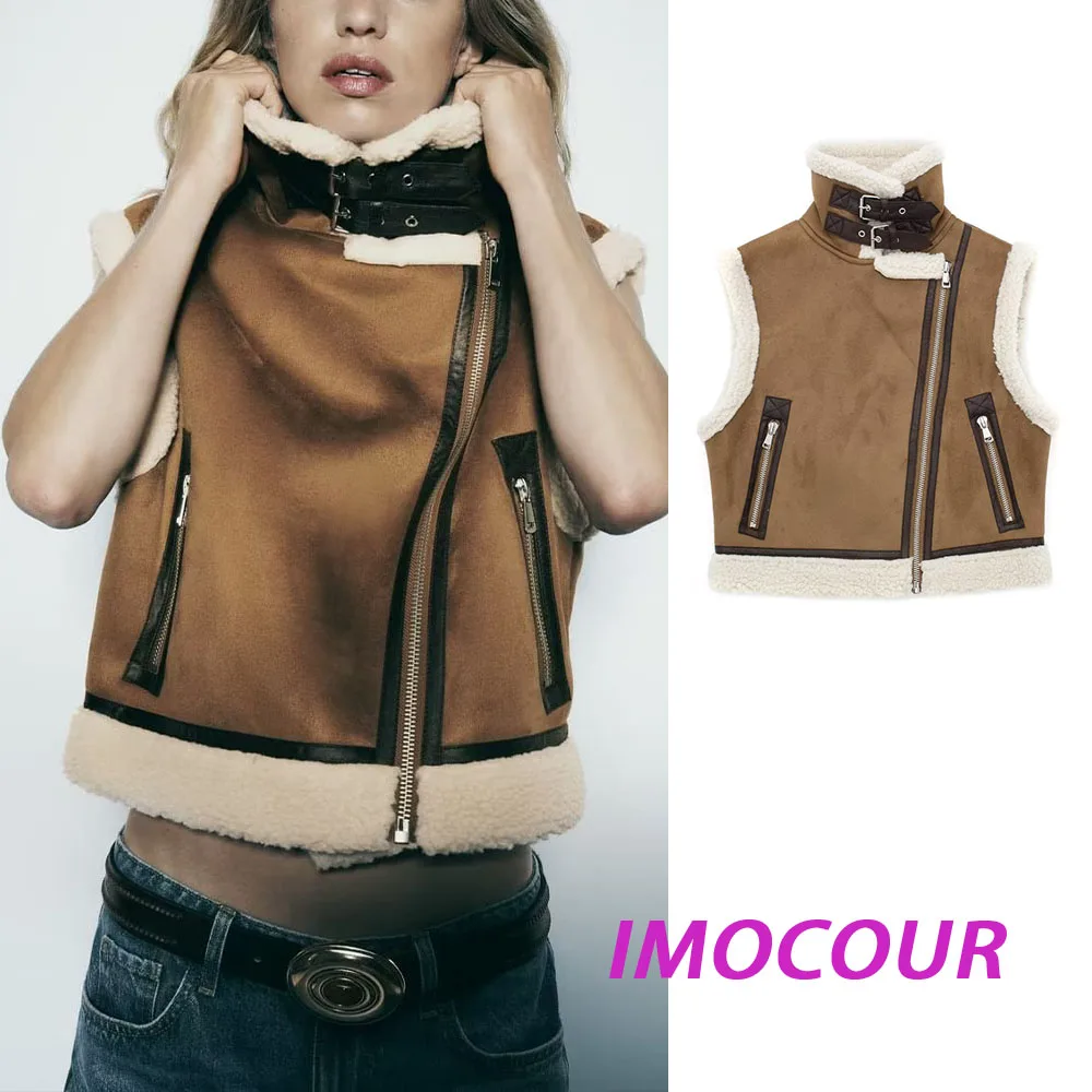 

New Women's Style Versatile Fur One Piece Vest Coat HH975057