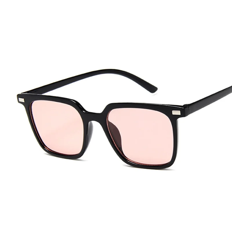 

2022 Sunmmer Candy Color Square Woman Design Vintage Retro Sunglasses Female Transparent Colorful Glasses Oculos