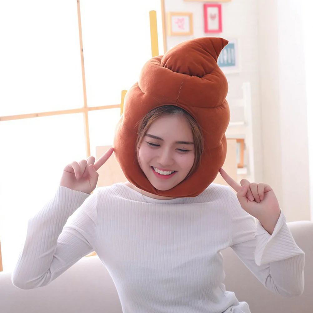 

Cosplay Hat Funny Decor Cotton Costume Decorative Photo Prop Festival Poop Headgear Party Carnival Headdress Halloween