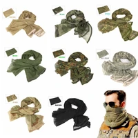 military tactical scarf camouflage mesh neck scarf net keffiyeh sniper face scarf veil shemagh head wrap for hunting camping