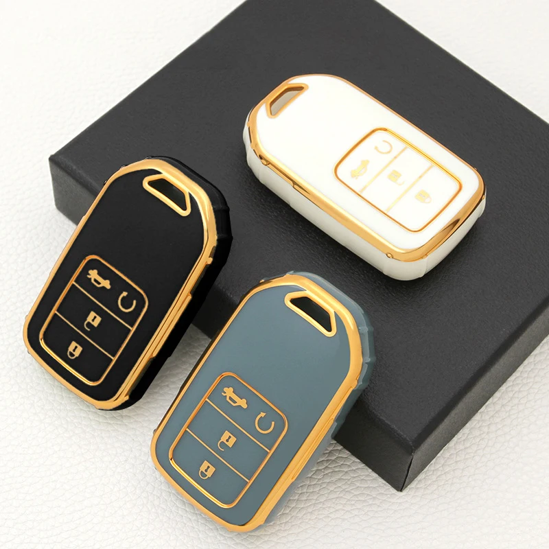 

TPU Car Key Case Cover Shell Protection Cover Keychain For Honda CRV CR-V Fit Civic Accord HR-V HRV City Odyssey XR-V Key Holder