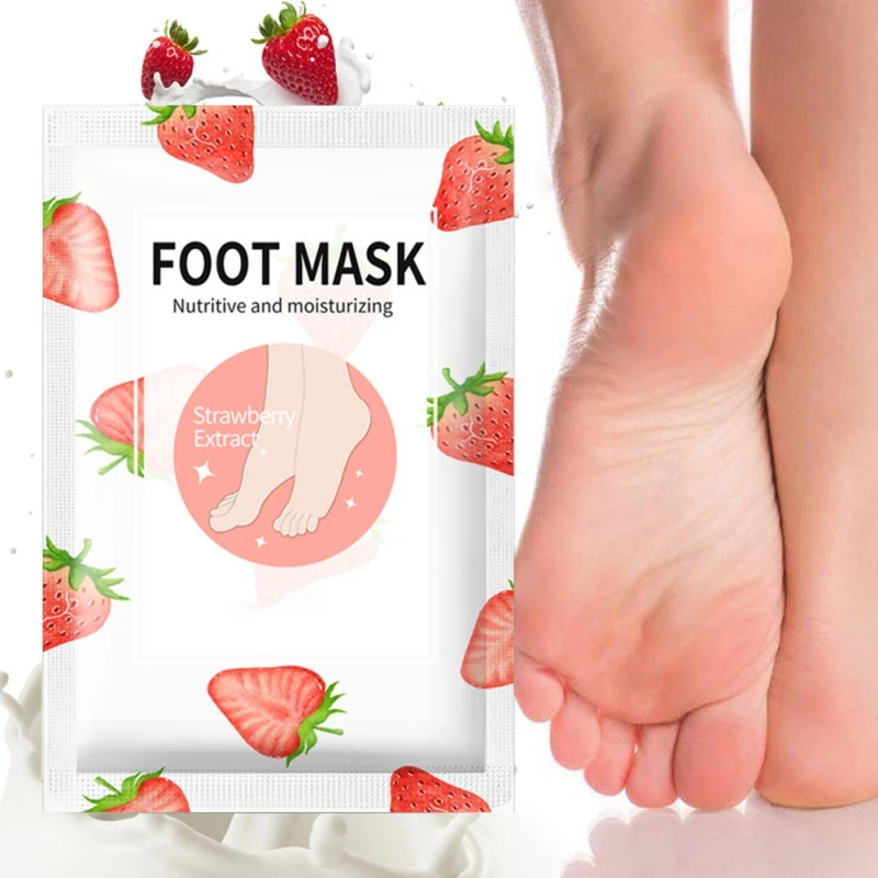 

35ml Strawberry Foot Masks Whitening Smooth Exfoliating Moisturizing Dryness Nourishing Remove Dead Skin Rough Skin Care