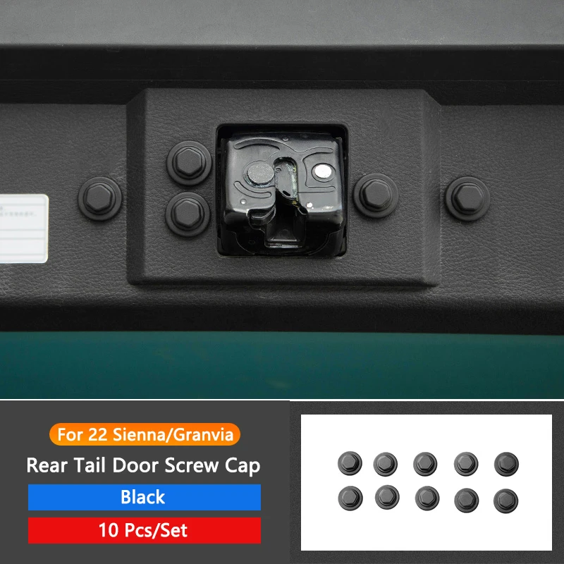 

QHCP Защитная крышка для автомобильной двери с винтом задняя дверь с винтом пылезащитный чехол декоративные планки для Toyota Sienna 2022 аксессуары для стайлинга