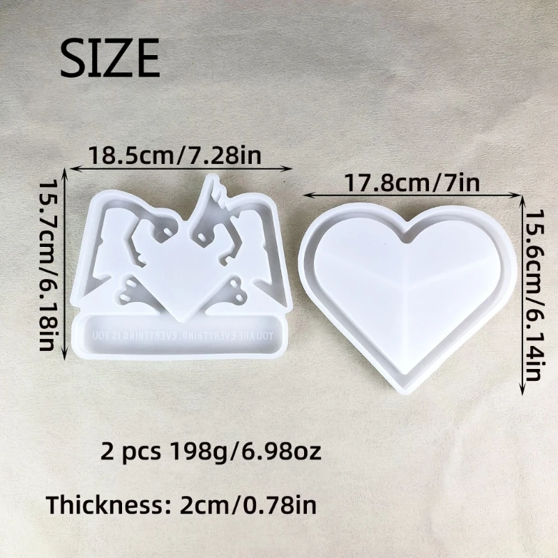 Набор из 2 предметов силиконовых форм для создания романтических украшений в