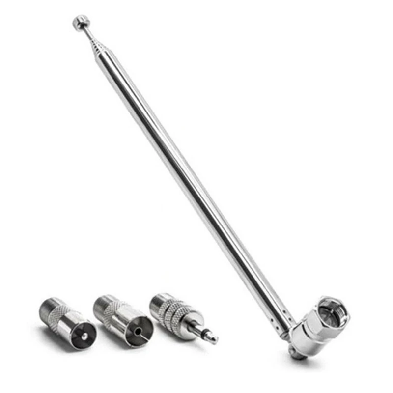 

Rod Antenna 3.5Mm Adapter FM Radio Antenna Replacement Telescopic Screw F Type Male Plug Connector AV Stereo Receiver