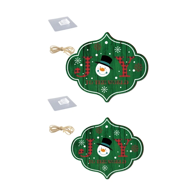 

Y9RE Snowman Christmas Hangtags Pendant Rustic Xmas Wall Signs Craft Art Decoration