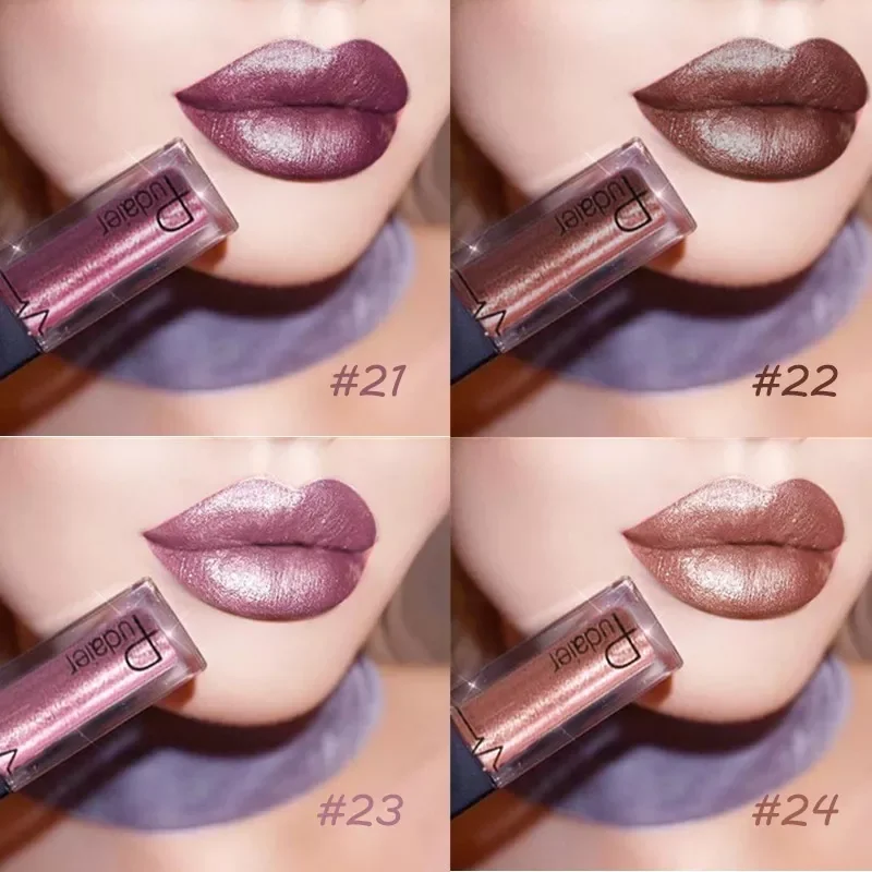 

NEW2023 ColorsCosmetic Glitter Eye Shadow Eyeliner Pen Pearl Diamond Lipstick Metal Lipgloss