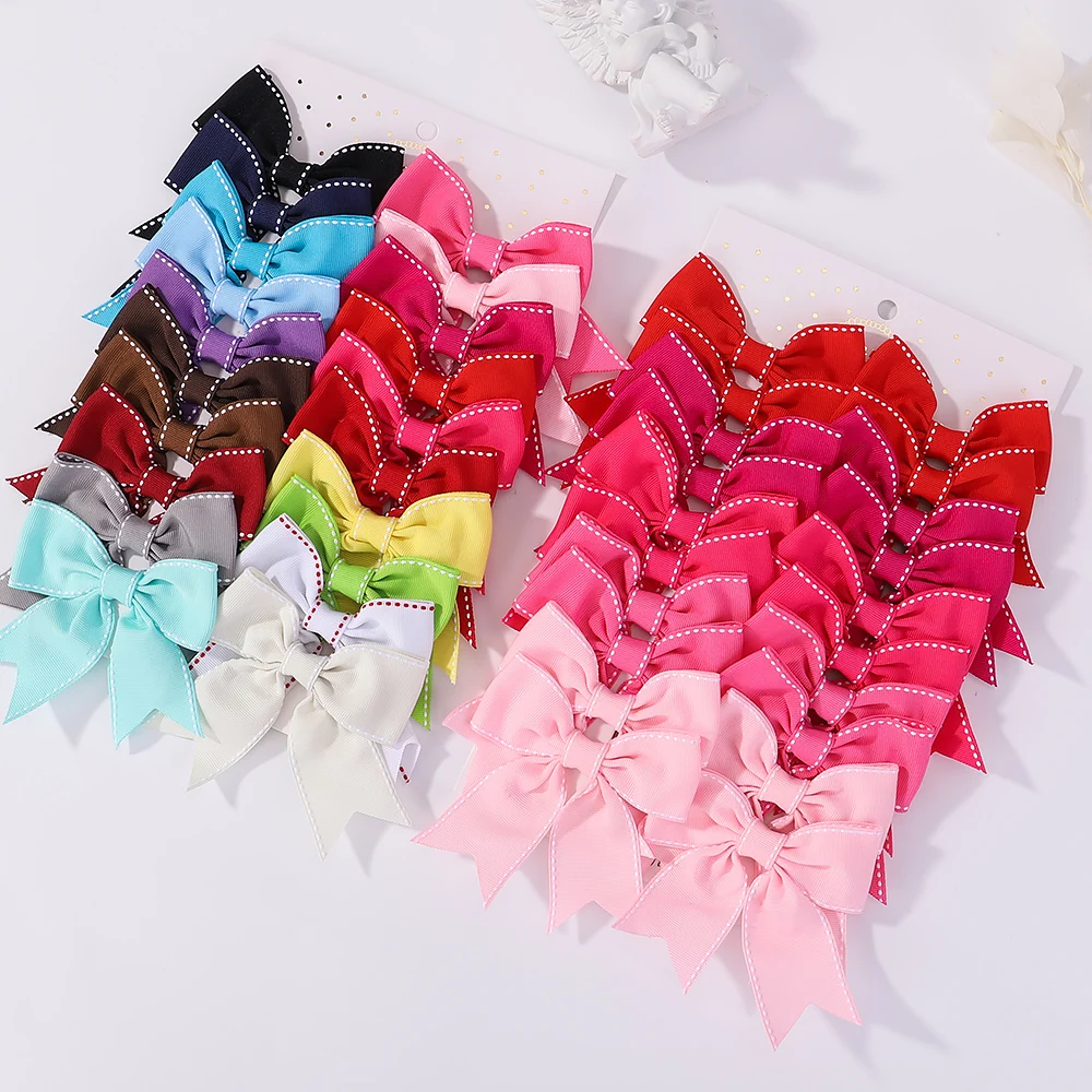 

20 шт./набор, заколки для волос с бантом для девочек