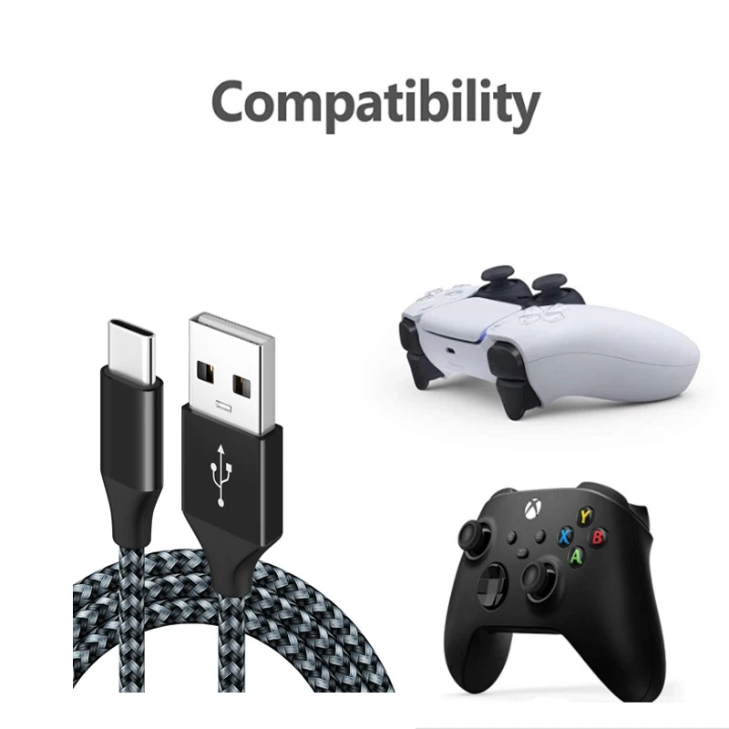 

BlueRetro 2M 3M Charging Cable For PS5/Xbox Series S X Controller Type C Power Bank Fast Charge Cable Playstation 5 Data Cables