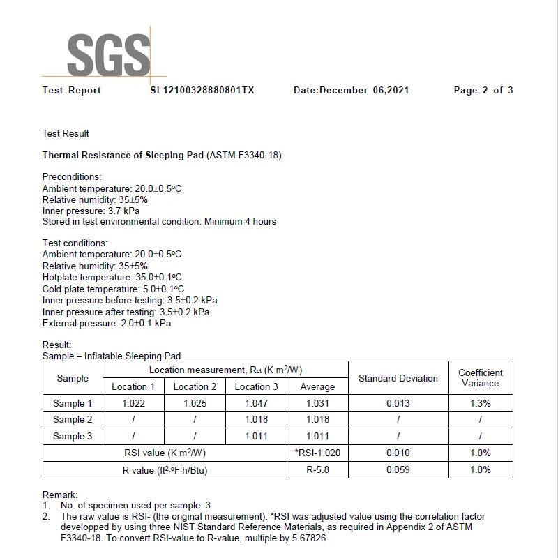Профессиональный коврик для сна кемпинга R-value 5 8/3 ltralight воздушный надувная