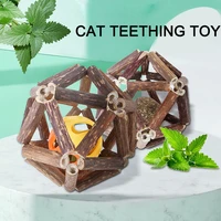 cat toy wood molar toy catnip delicate ball bite resistant pet cat toy color cat teaser toy pet supplies accessories
