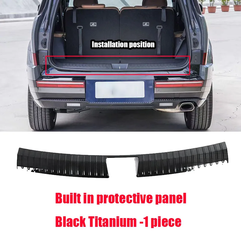

Для Hyundai Santa Fe MX5 2024 2025 2026, защитная панель задней двери из нержавеющей стали, внутренняя модификация, часть