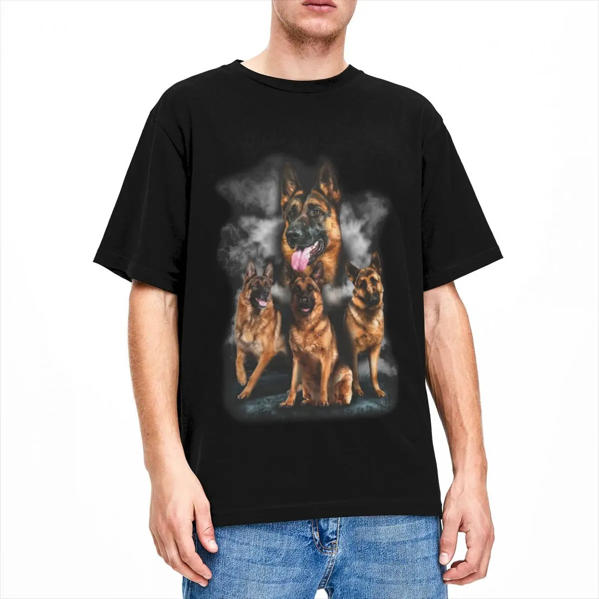 

Funny German Shepherd Dog T-Shirt for Men Women O Neck 100% Cotton T Shirts Short Sleeve Tee Shirt Plus Size Clothing