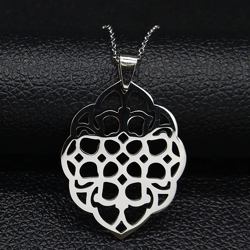 

Fashion Flower or Life Stainless Steel Statement Necklace for Women Necklaces & Pendants Jewelry gargantilla N19305S08