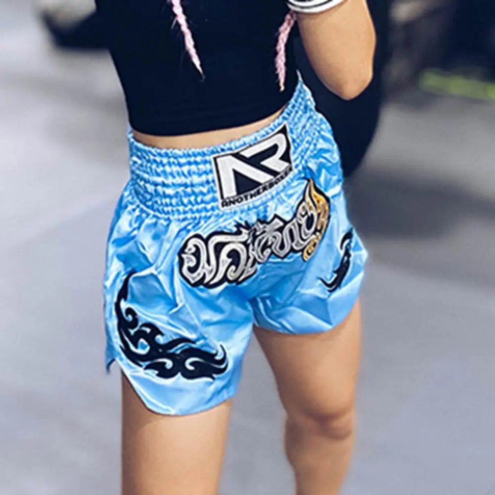 Casual Martial Arts Shorts Wear-resistant Polyester Muay Thai Cord Design Kickboxing Shorts  Thin Boxing Shorts for Children