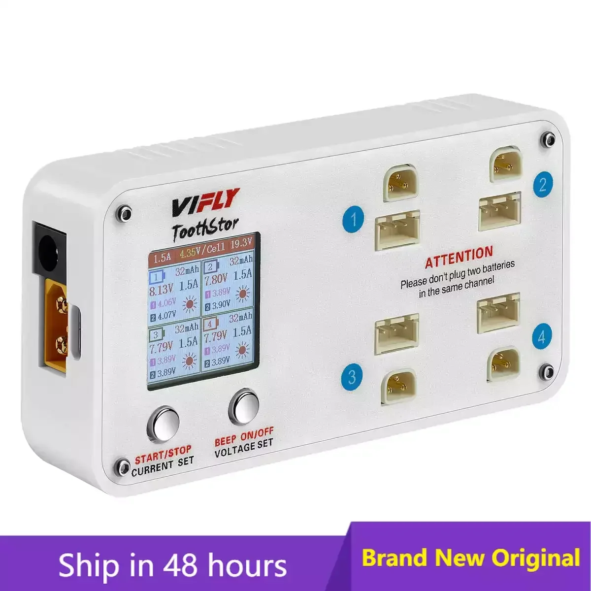 VIFLY ToothStor 4-портовое балансное зарядное устройство 2S с режимом хранения