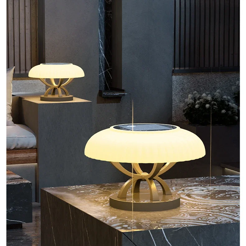 GHJUYIOL Настенные колонны фары на солнечной энергии для виллы наружные настенные