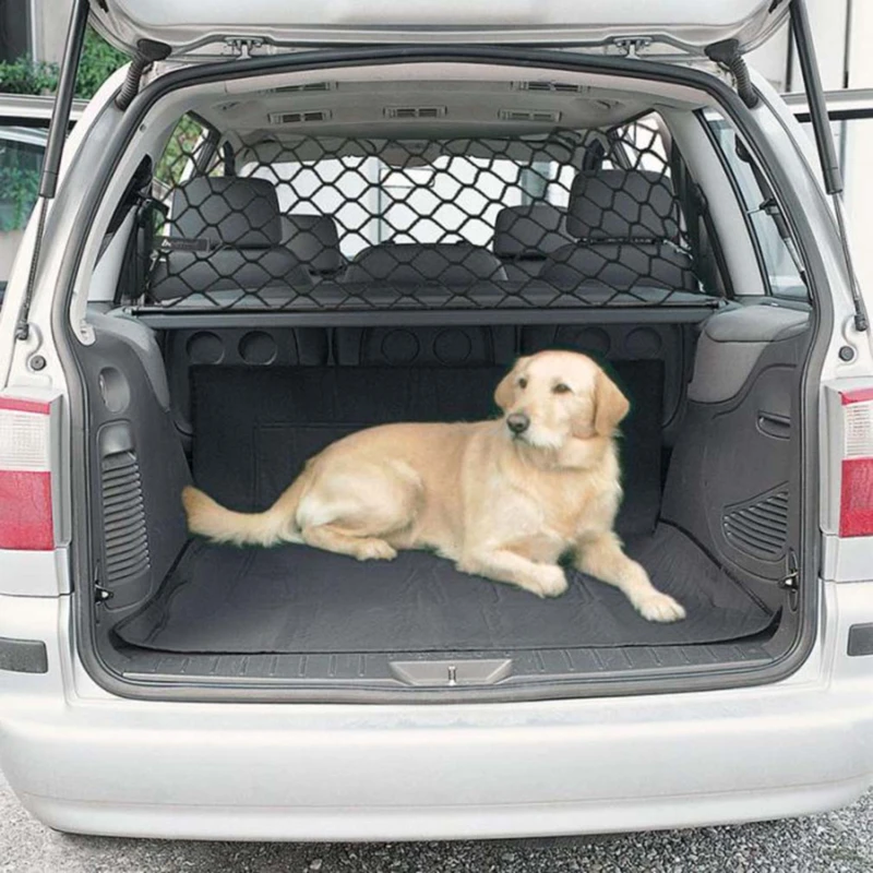 

Car Dog Barrier Seat Net Organizer Universal Stretchy Auto Backseat Storage New
