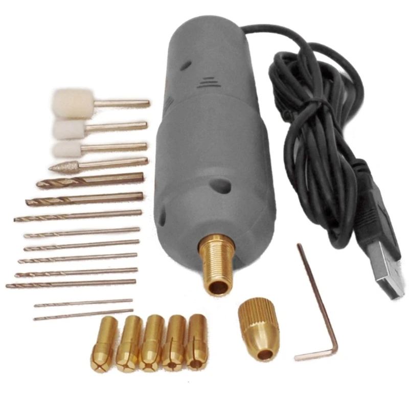 

Hole Punch USB Mini Electric Drill 5V Electric Polishing Machine for Drilling